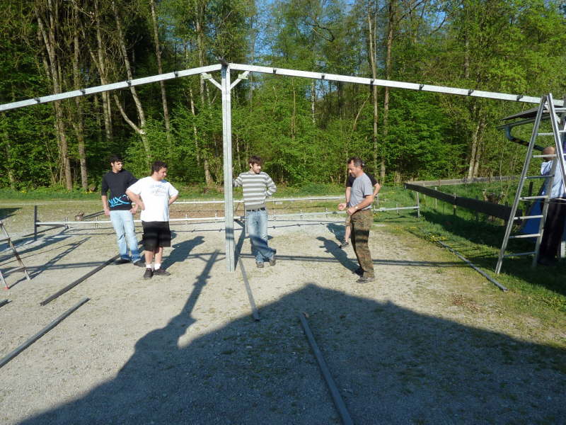 Zeltaufbau