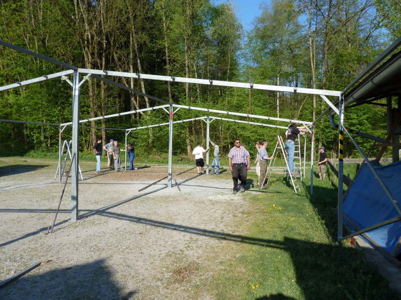 Zeltaufbau
