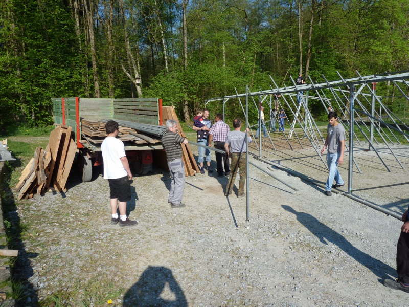 Zeltaufbau