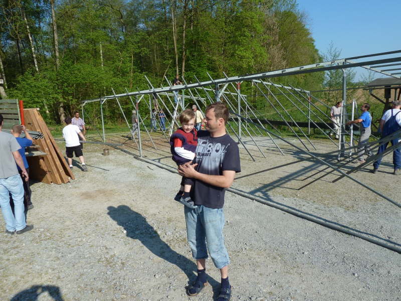 Zeltaufbau